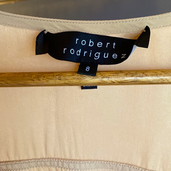Robert Rodriguez 100% Silk Beige Dress - Picture 2 of 8